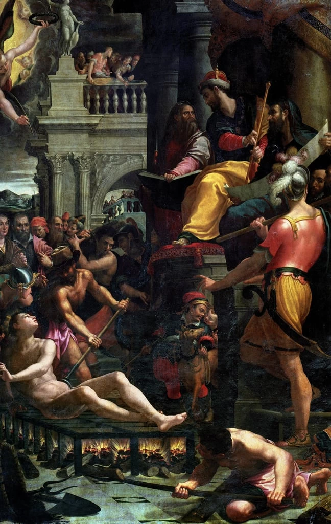 Girolamo Macchietti 31 Martirio di san Lorenzo Santa Maria Novella