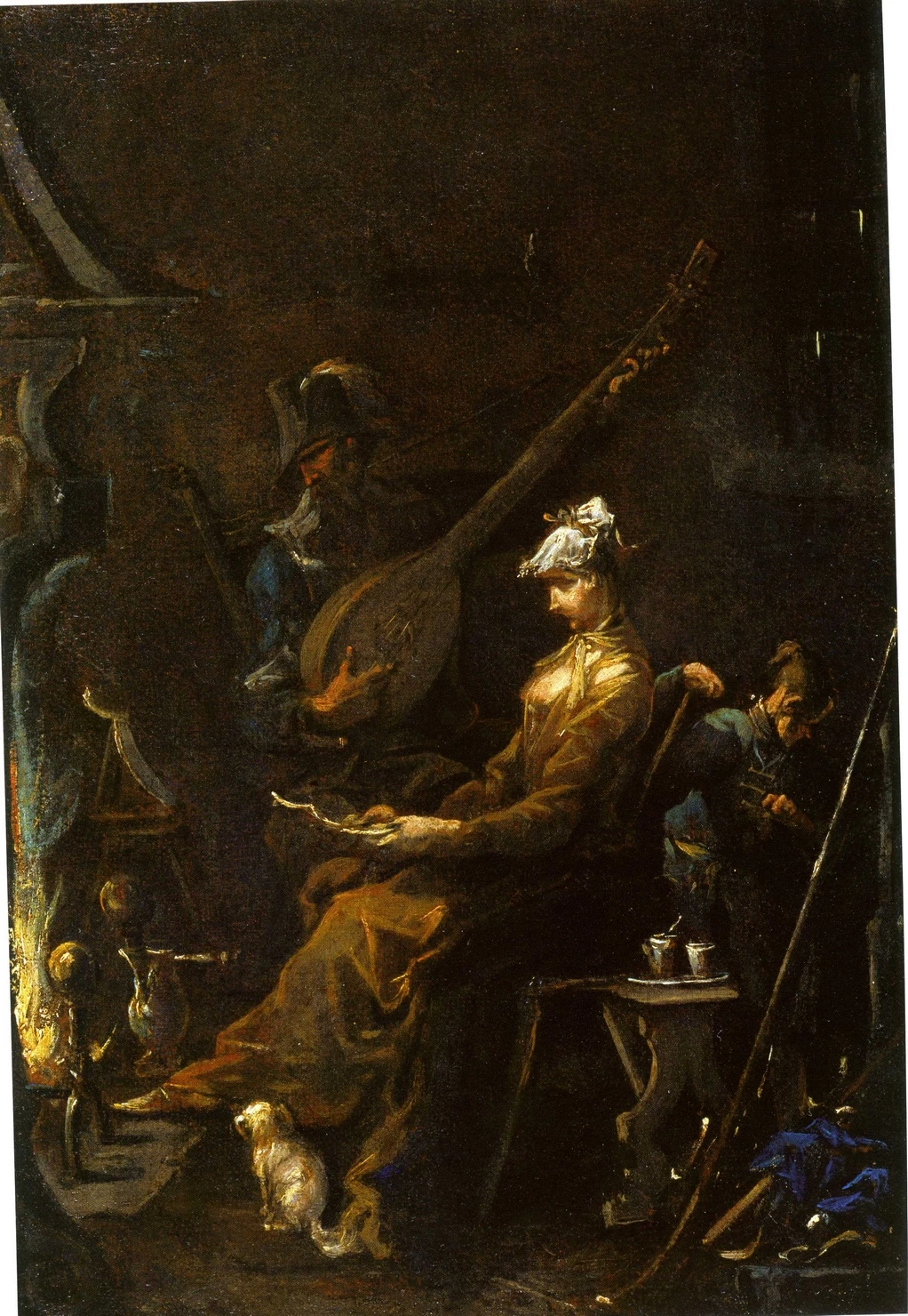 Alessandro Magnasco 173 Giovinetta e suonatori davanti al camino Cappucci Liliana, Il Pero di S. Lorenzo
