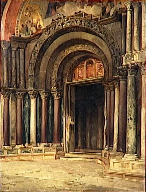 Albert Maignan 28 Il portale centrale di San Marco a Venezia