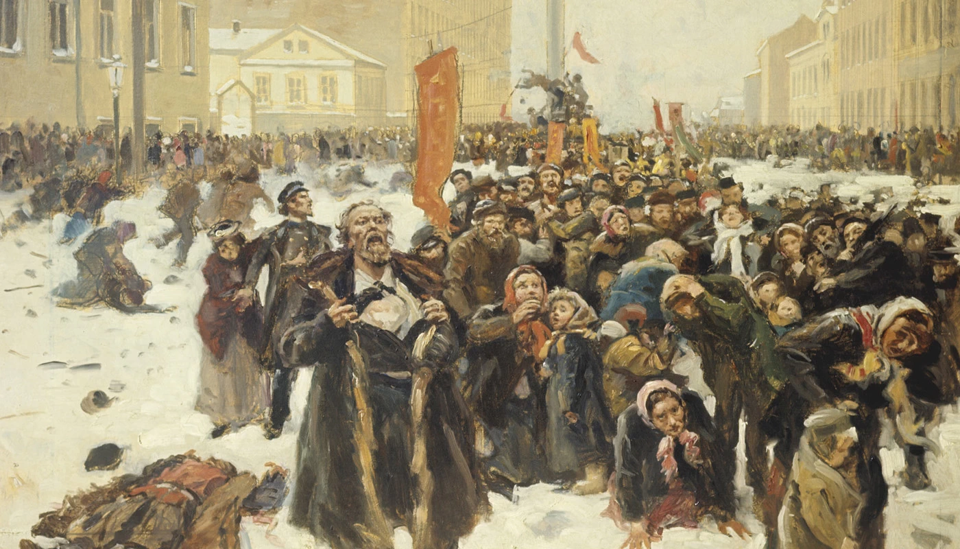 Vladimir Egorovič Makovskij 1 9 gennaio 1905 sull'isola Vasilyevskij (domenica di sangue)