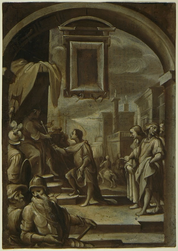 Rutilio Manetti 41 L'imperatore Giuliano arruola San Martino nella cavalleria Los Angeles County Museum of Art