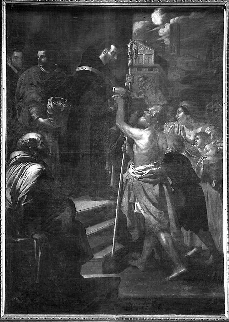 Rutilio Manetti 78 San Tommaso da Villanova dà l'elemosina ai poveri Chiesa di santo spirito, Firenze