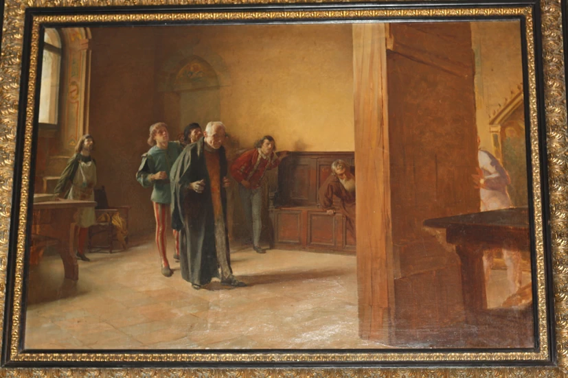 Cirillo Manicardi 11 Il Francia davanti alla S. Cecilia di Raffaello, 1880