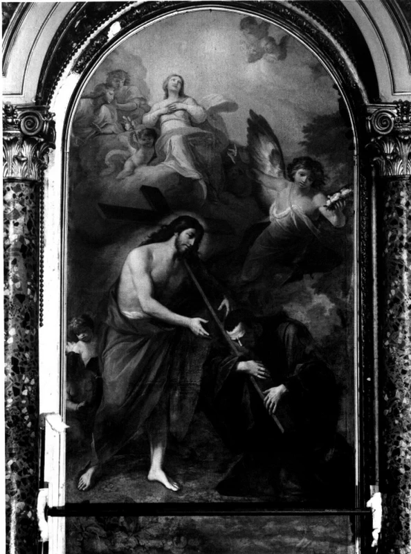 Francesco Manno 15 beato Nicola Da Longobardi sorregge la croce dinanzi a Cristo e alla Vergine Soprintendenza Speciale per il Patrimonio Storico, Roma