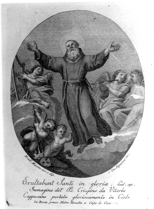 Francesco Manno 53 San Crispino da Viterbo assunto in cielo Roma
