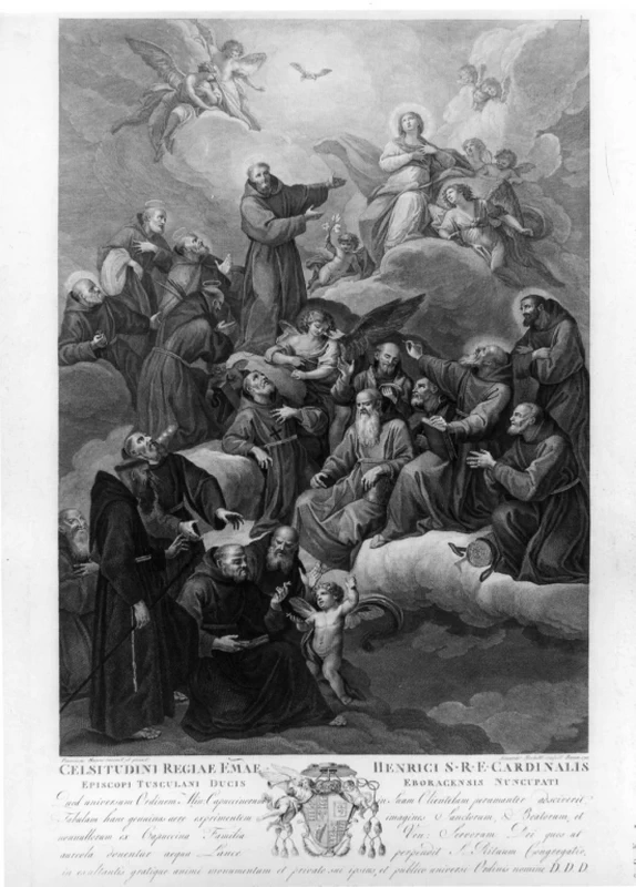 Francesco Manno 55 San Francesco d'Assisi e Santi cappuccini in adorazione dell' Assunta Roma