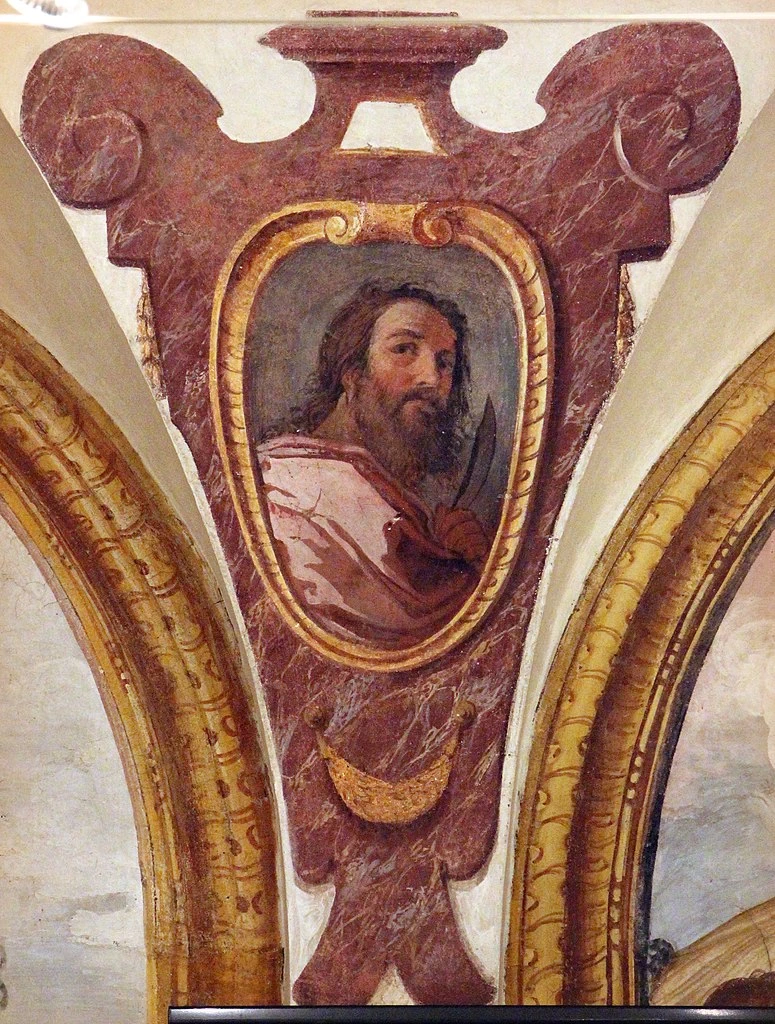 Giovanni Mannozzi 122 Cristo nutrito da angeli e santi, Sant'Agostino, San Bartolomeo, 1629 3