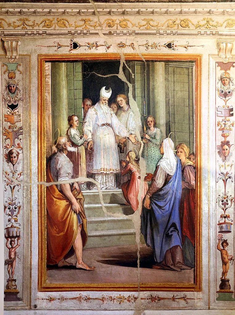 Giovanni Mannozzi 67 Cappella Brancadoro Majnoni Guicciardini, 1621, presentazione di Maria al tempio Villa Guicciardini Majnoni (Vico d'Elsa)