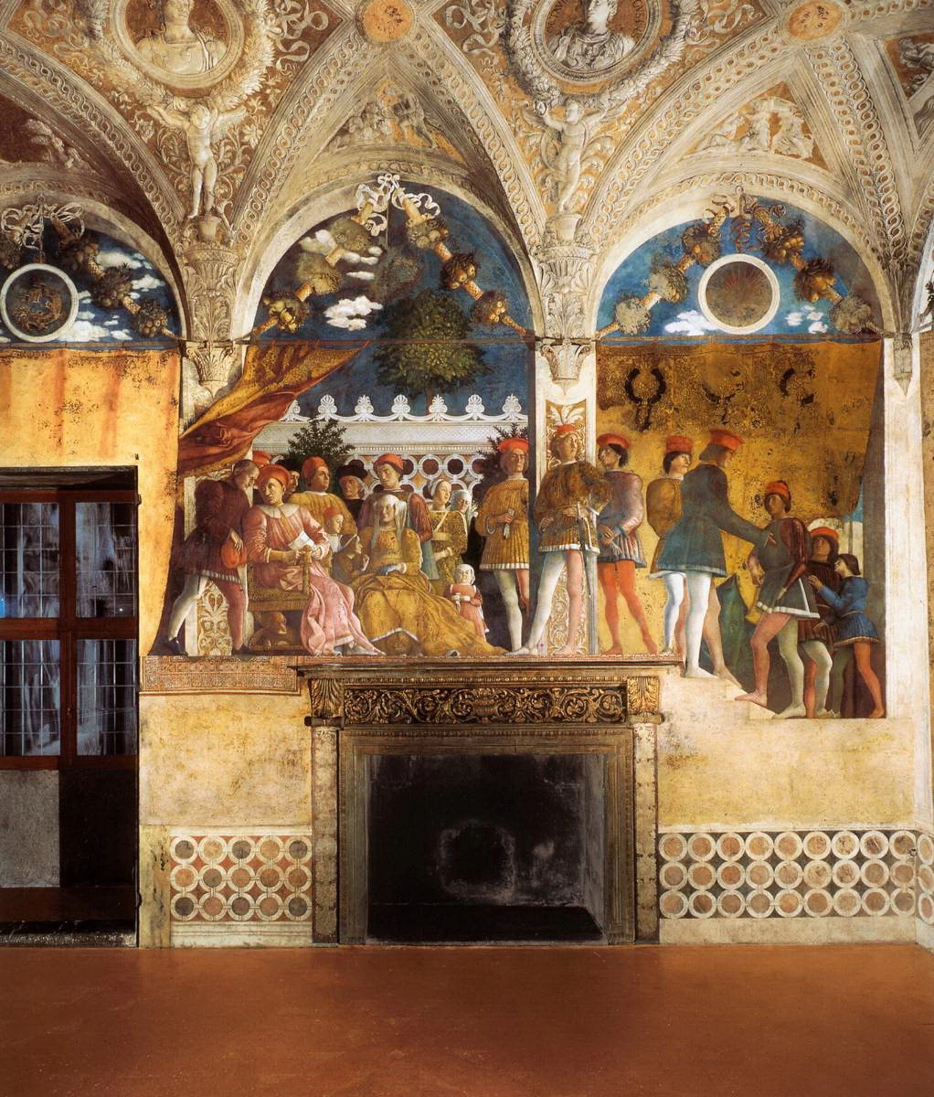La parete nord - Camera degli Sposi, Palazzo Ducale, Mantova