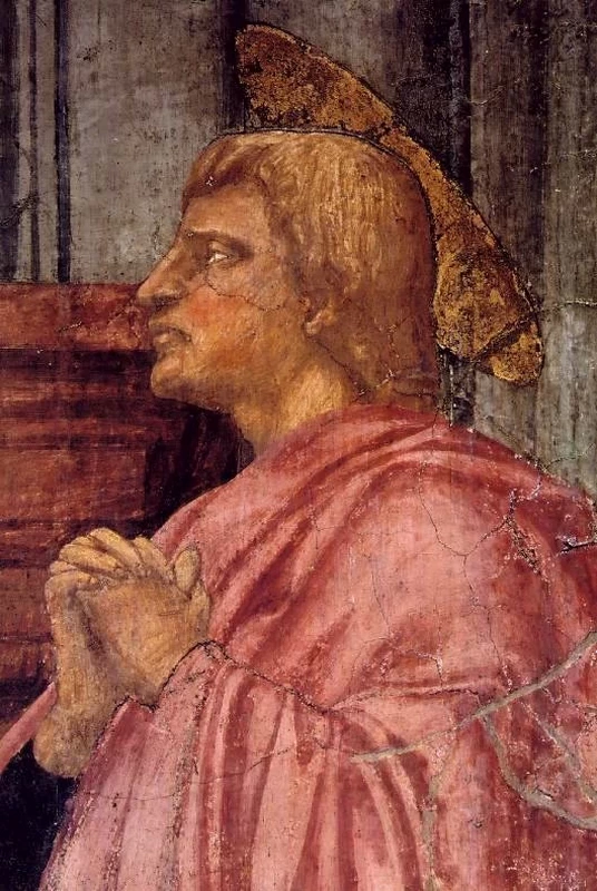 69 Masaccio Trinità Santa Maria Novella, Firenze dettaglio
