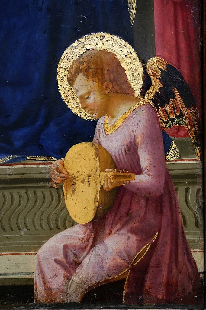 79 Polittico di Pisa Madonna col Bambino e angeli National Gallery, Londra dettaglio 4