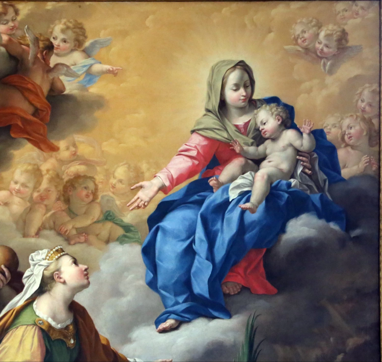 Ludovico Mazzanti 72 Madonna col Bambino e santa Lucia Duomo di Viterbo dettaglio