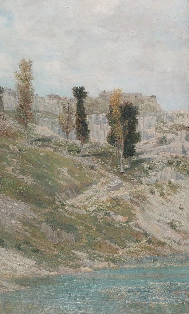 Karl Mediz 27 Paesaggio roccioso presso San Canzian (1897)