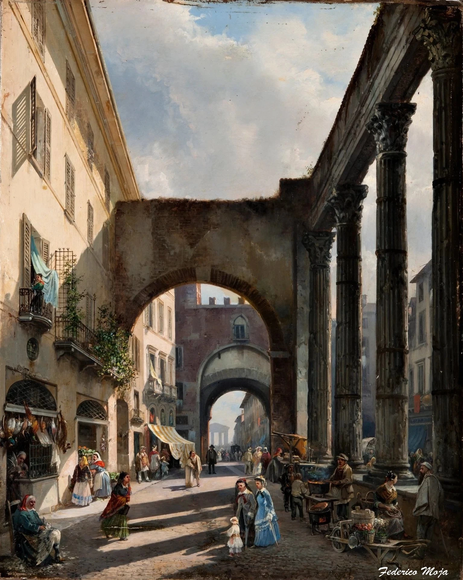 Federico Moja 12 Colonne romane presso San Lorenzo a Milano