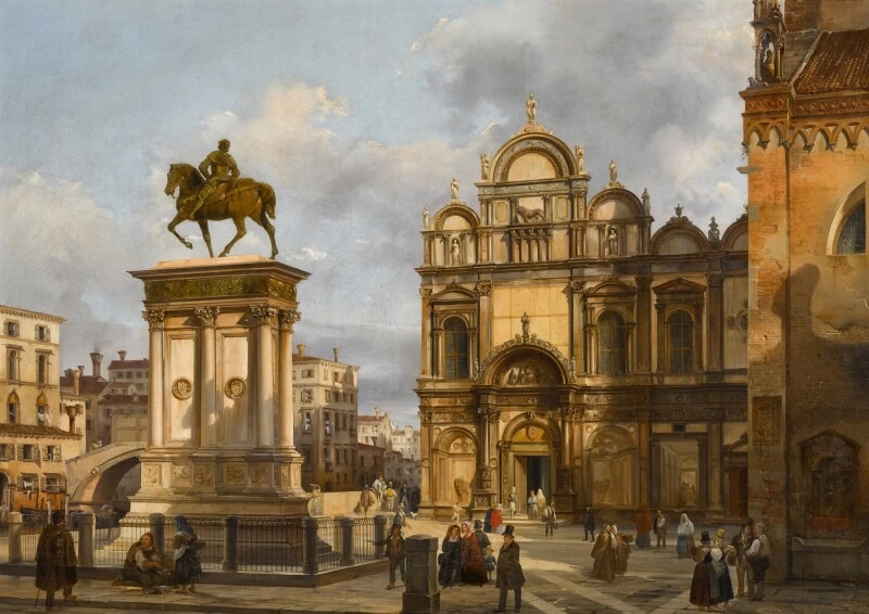 Federico Moja 69 veduta della statua di Bartolomeo Colleoni nel Campo di San Zanipolo 1