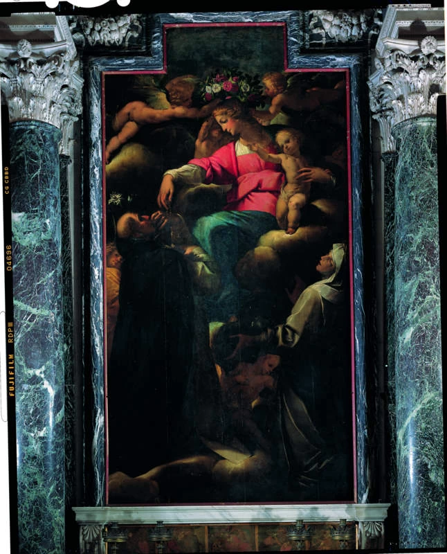 Pier Francesco Mazzucchelli, detto il Morazzone 124 Madonna del Rosario con San Domenico e Santa Caterina da Siena Chiesa della Certosa delle Grazie, Pavia