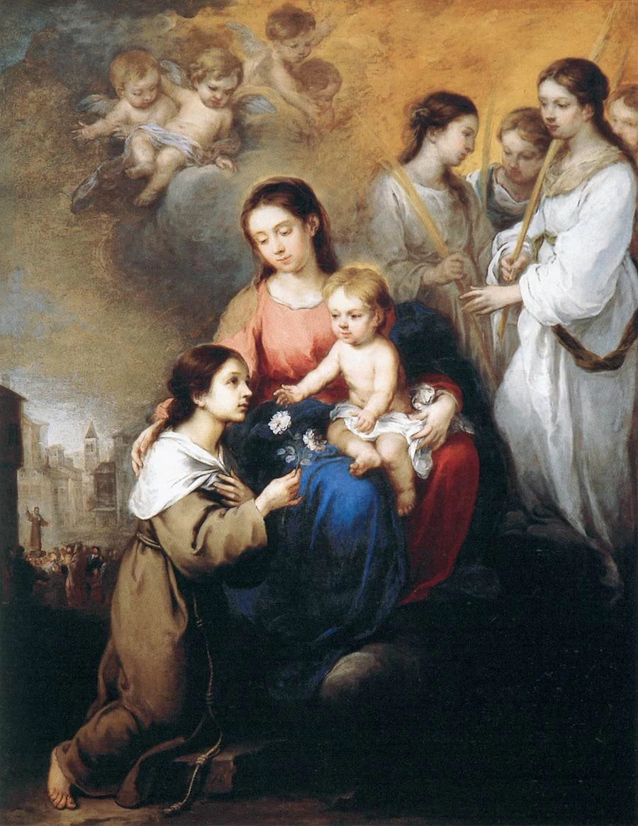 Bartolomé Esteban Murillo 272 La Vergine con santa Rosalia hyssen Bornemisza Museum, Madrid