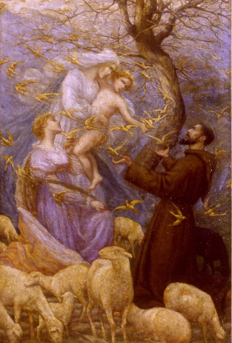 Augusto Mussini 1 Madonna con Bambino, San Francesco d'Assisi e Santa Cristina Ancona