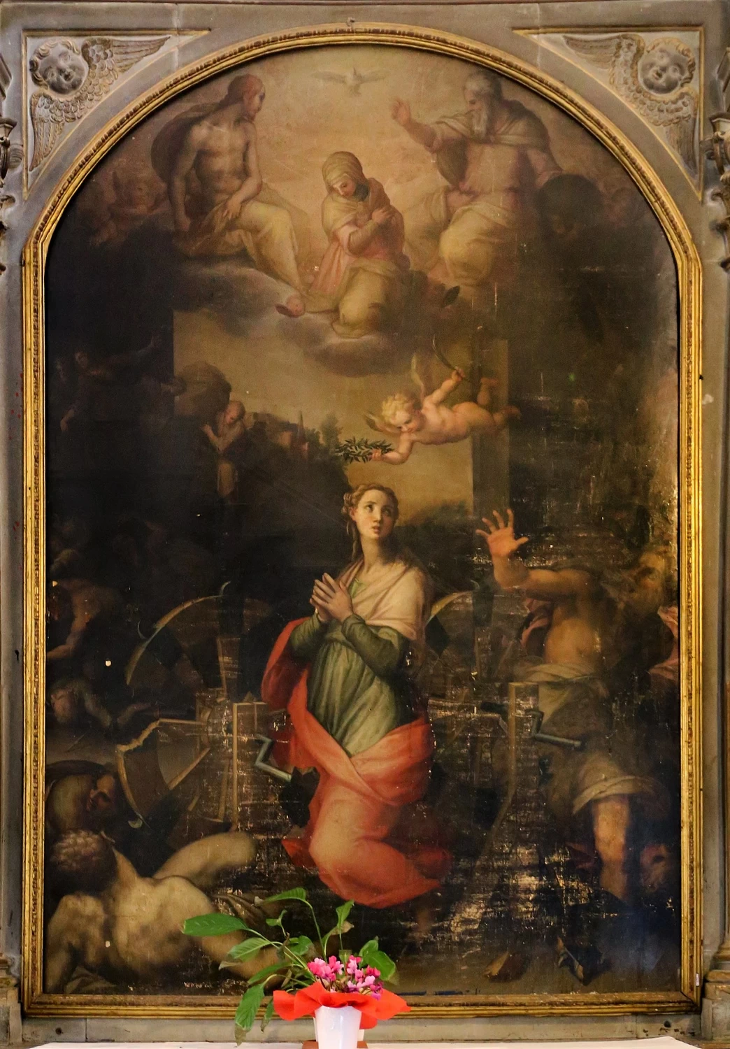 Giovanni Battista Naldini 64 miracolo della ruota di santa Caterina d'Alessandria Madonna delle Grazie (Pistoia)