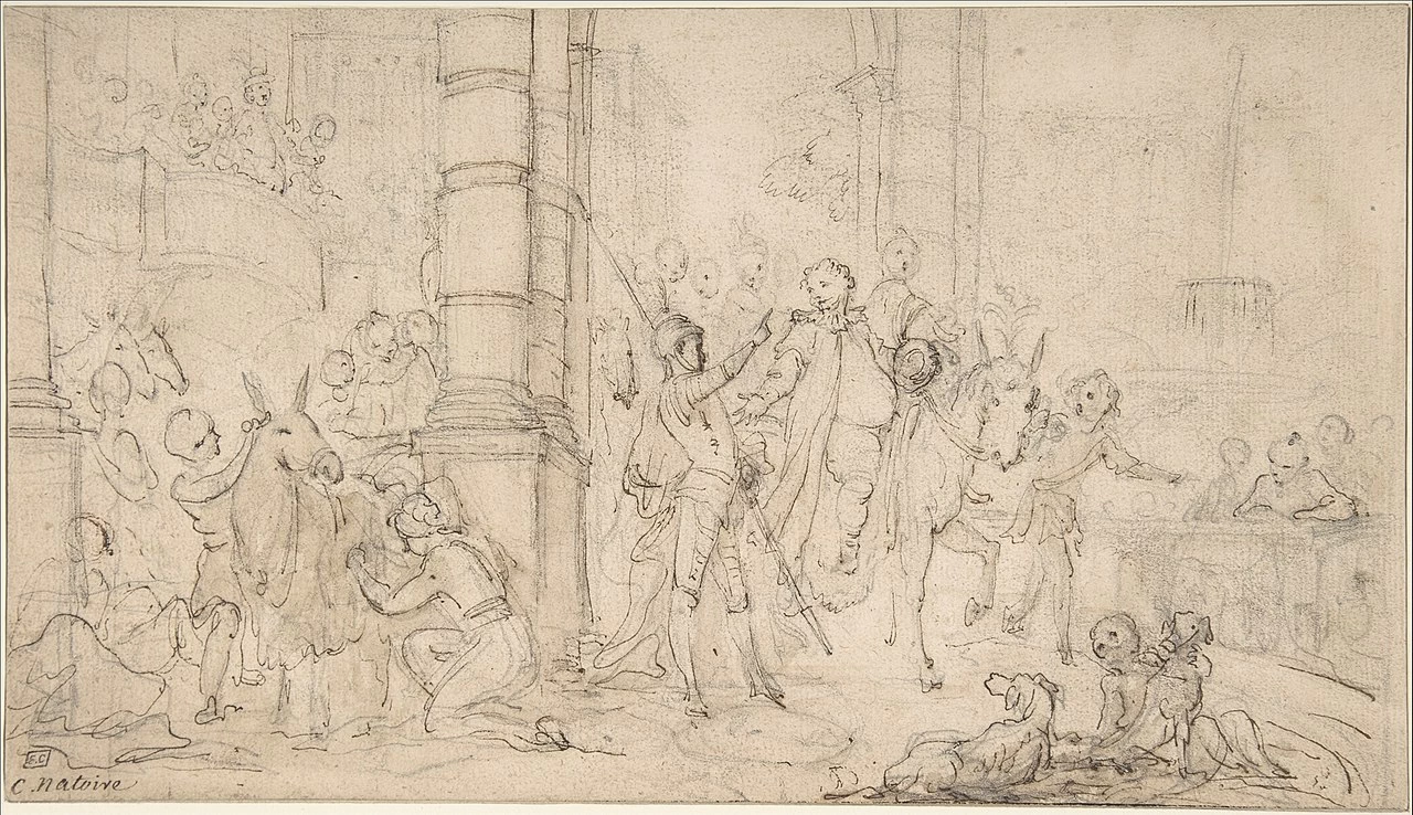 Charles Joseph Natoire 116 La partenza di Sancio Panza per l'isola di Barataria Metropolitan Museum of Art