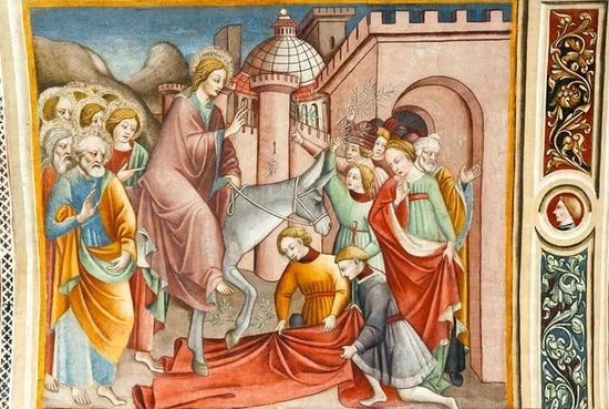 Gesù entra in Gerusalemme - chiesa di sant'Antonio abate, Cascia (PG)