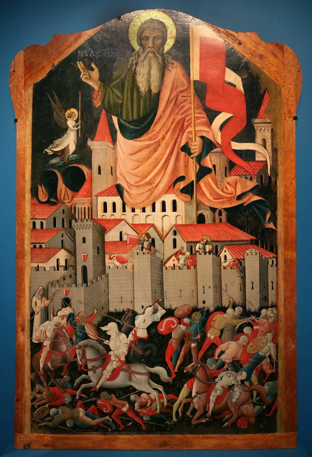 Da Siena - s. Andrea e la battaglia tra ginesini e fermani, 1463 ca. (san Ginesio, pinacoteca Gentili)