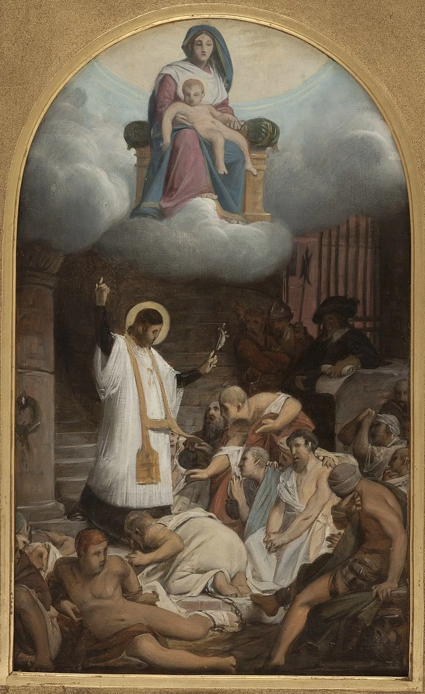 Jean Lecomte du Nouÿ 5 Bozzetto per la Chiesa della Trinità, San Vincenzo de' Paoli che porta i galeotti alla fede Musée des Beaux Arts de la ville de Paris