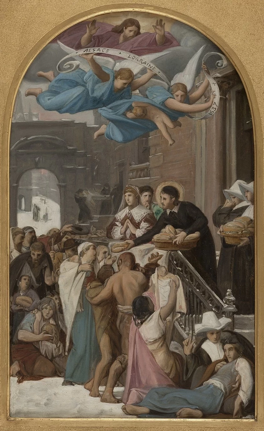 Jean Lecomte du Nouÿ 6 Bozzetto per la Chiesa della Trinità, San Vincenzo de Paoli in aiuto dei Lorena dopo la guerra Musée des Beaux Arts de la ville de Paris