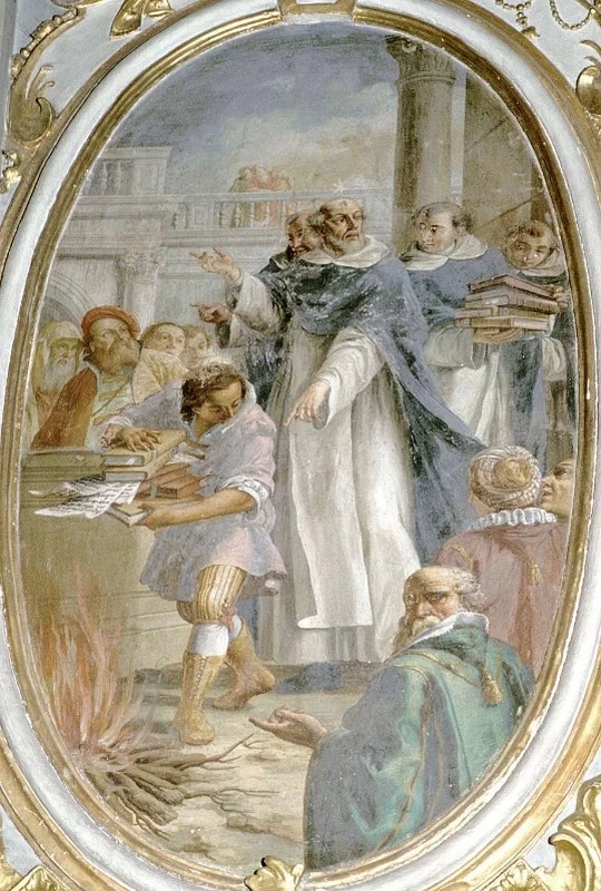 Vincenzo Angelo Orelli 181 San Domenico ordina il rogo dei libri
