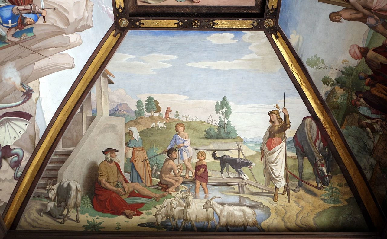 Friedrich Overbeck 11 Casa Massimo, stanza del Tasso San Giovanni in Laterano, Roma Erminia tra i pastori