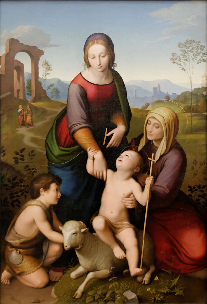 Friedrich Overbeck 39 Maria ed Elisabetta con Gesù e Giovanni Battista Neue Pinakothek, Monaco di Baviera
