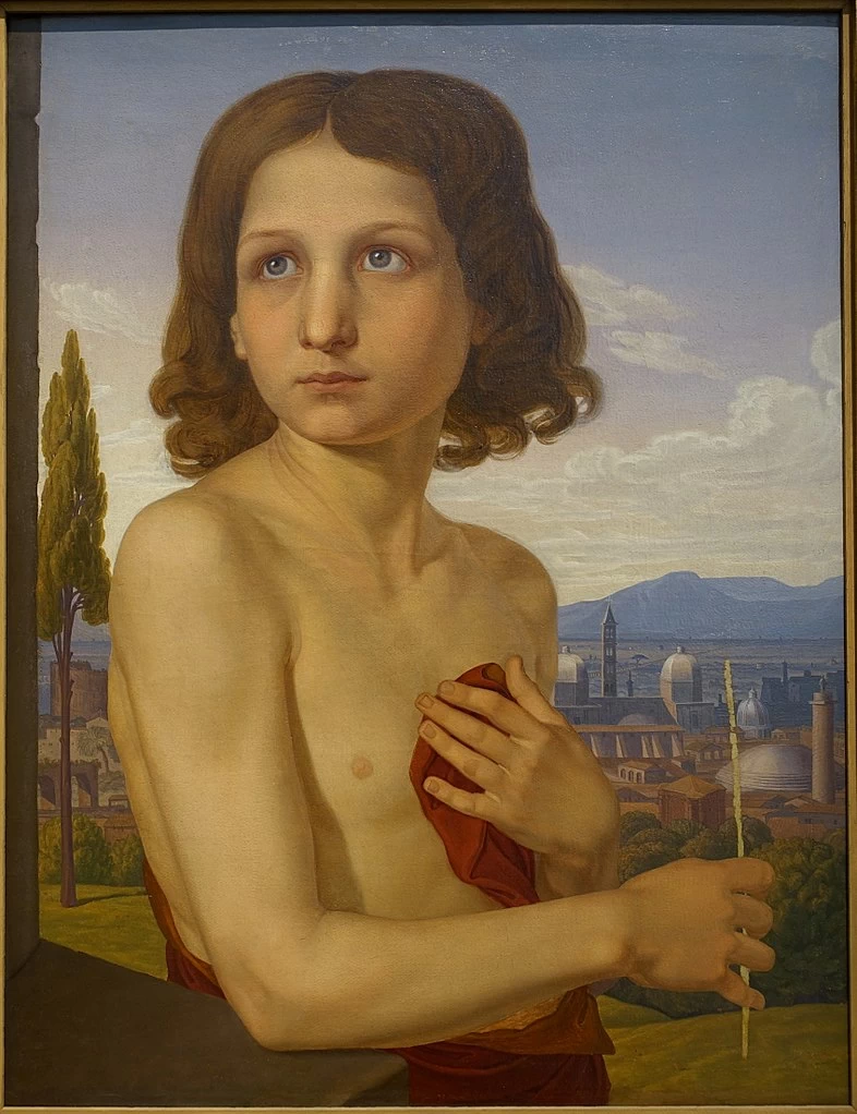 Friedrich Overbeck 43 Ritratto del fanciullo Saverio nelle vesti di san Giovanni Battista Germanisches Nationalmuseum Nuremberg