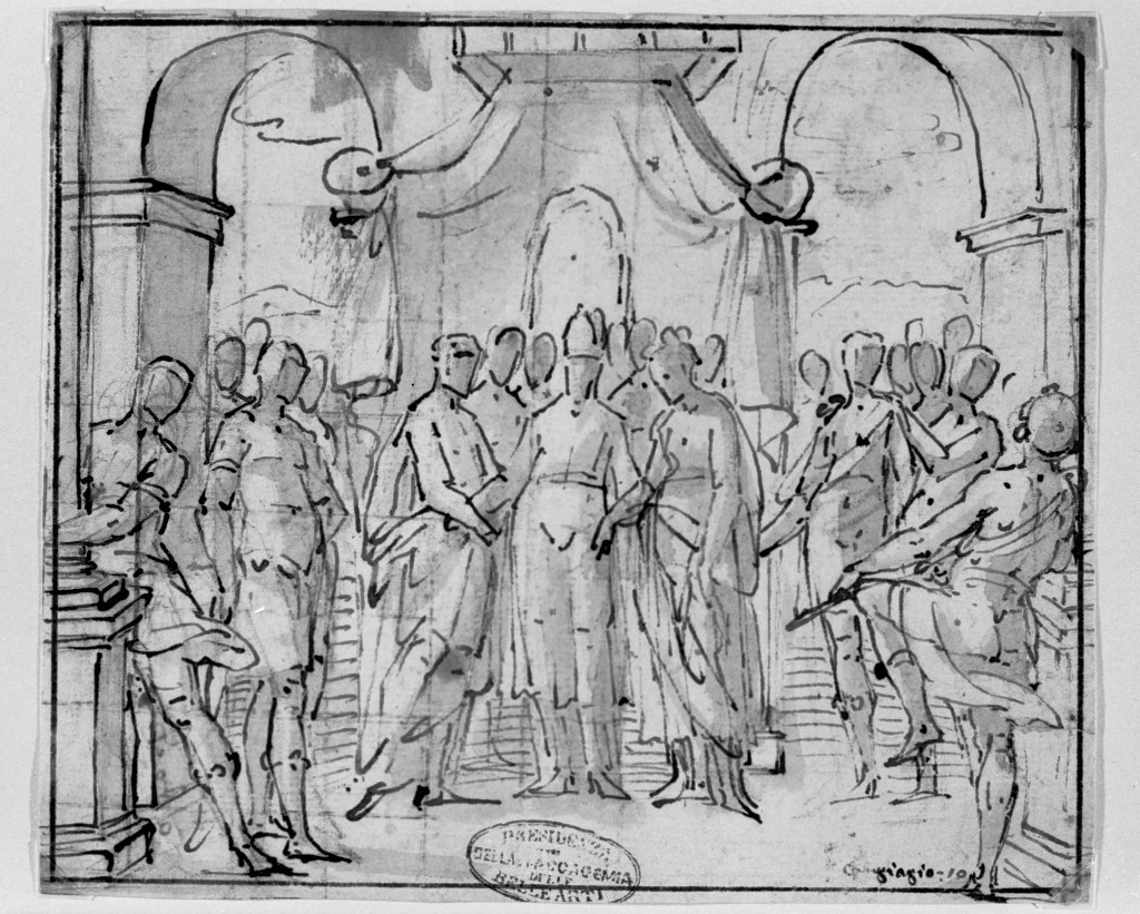Giovanni Battista Paggi 163 Sposalizio di Maria vergine Gallerie dell'Accademia, Venezia attribuito