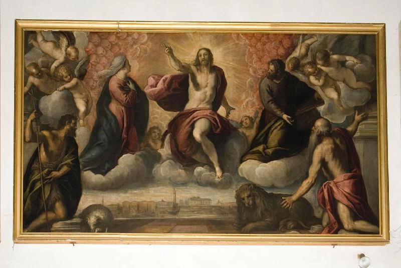 Negretti J. sec. XVII, Gesù Cristo la Madonna e Santi