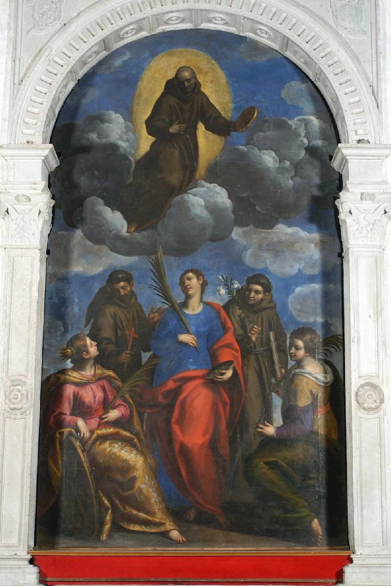San Bernardino in gloria e altri santi