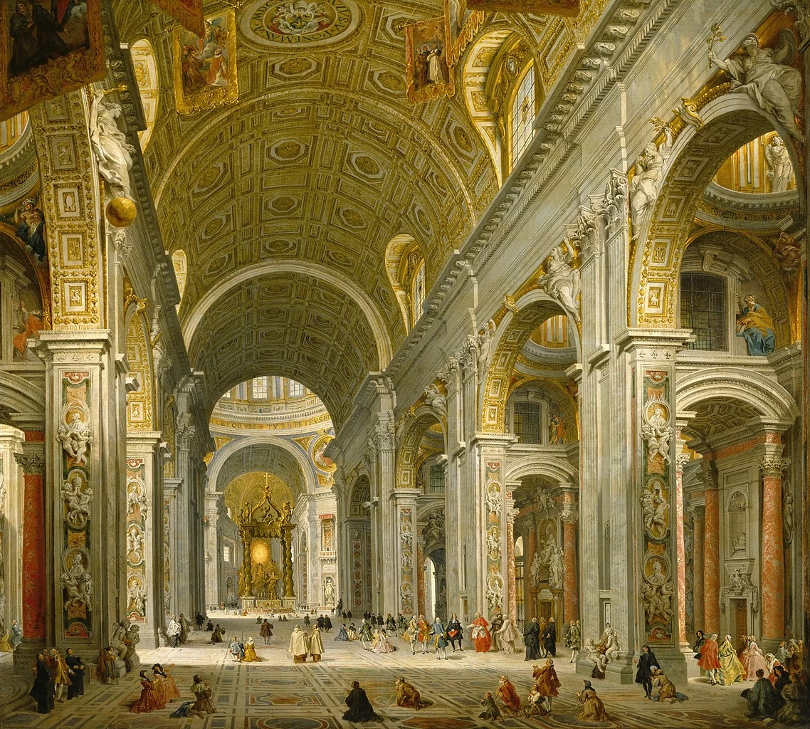 Giovanni Paolo Pannini 66 Interno di san Pietro a Roma Detroit Institute of Arts