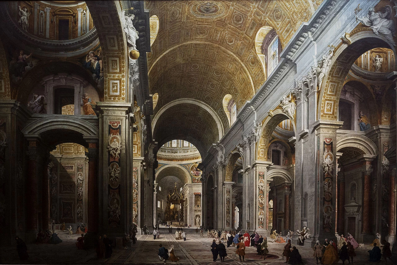 Giovanni Paolo Pannini 68 Interno di san Pietro a Roma Kunsthaus Zürich