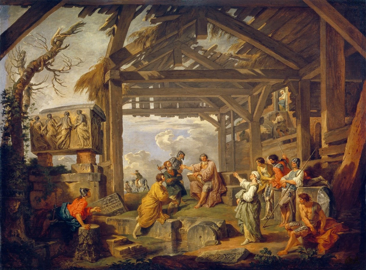 Giovanni Paolo Pannini 74 La sibilla di Cuma profetizza la nascita di Cristo Pushkin Museum, Moscow