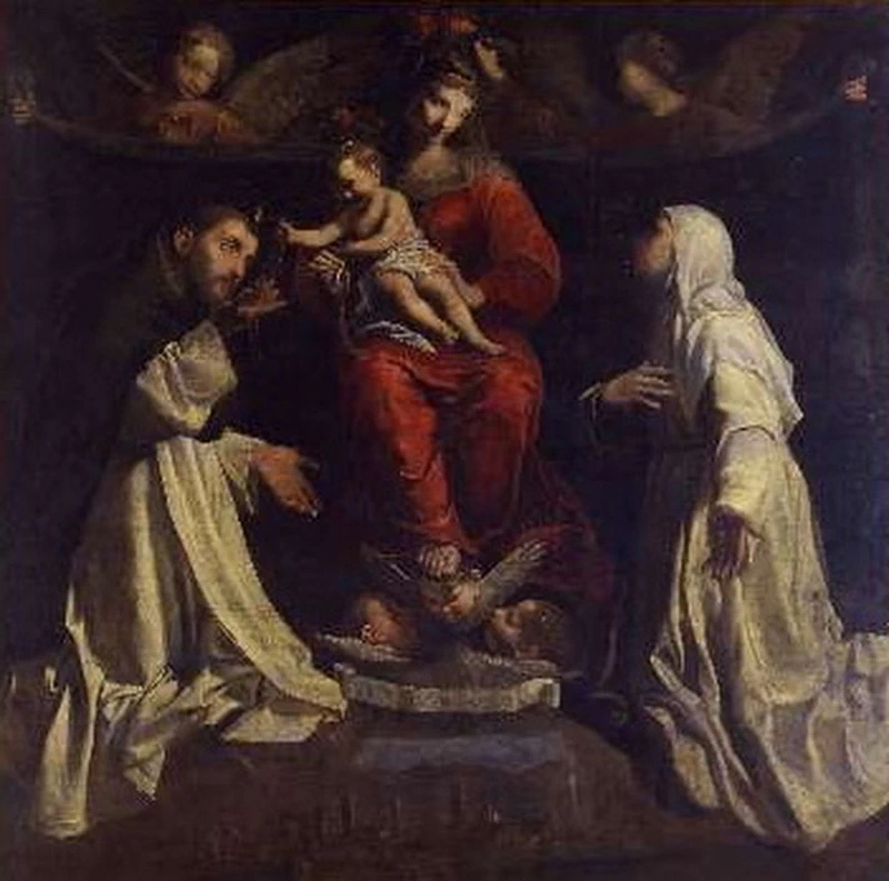 Madonna del Rosario con San Domenico e Santa Caterina da Siena Museo Nazionale di Villa Guinigi
