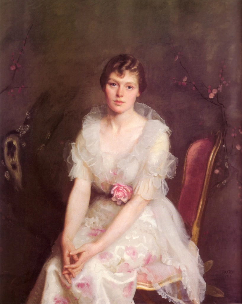 William McGregor Paxton 117 Ritratto di Portrait of Louise Converse (Mrs. Junius S. Morgan III)