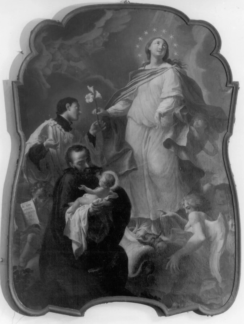 Giuseppe Peroni 41 Madonna Immacolata con San Luigi Gonzaga e San Gaetano da Thiene Orta san Giuliano, Novara