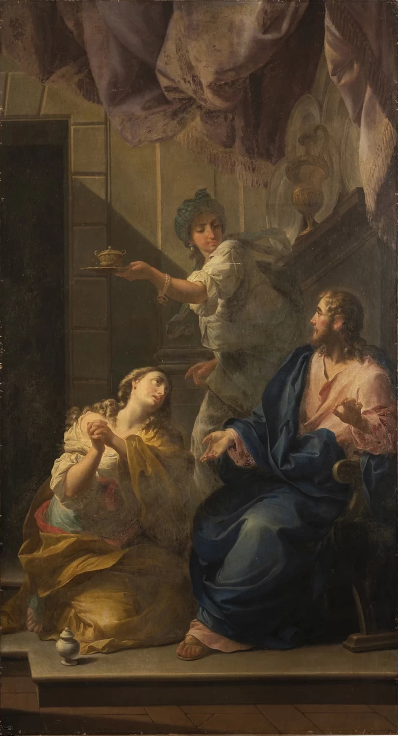 Giuseppe Peroni 6 Cristo in casa di Santa Marta e Santa Maria Maddalena Chiesa della Certosa delle Grazie, Pavia