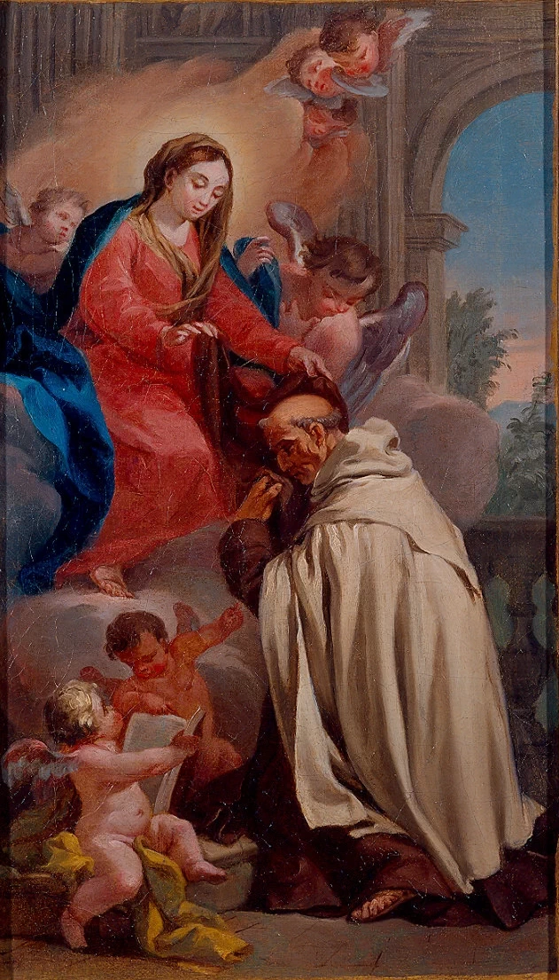 Giuseppe Peroni 64 San Simone Stock riceve dalla Madonna lo scapolare Galleria Nazionale di Parma