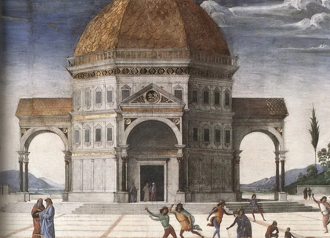 Cristo consegna le chiavi a Pietro - dettaglio2, Cappella Sistina, Vatican