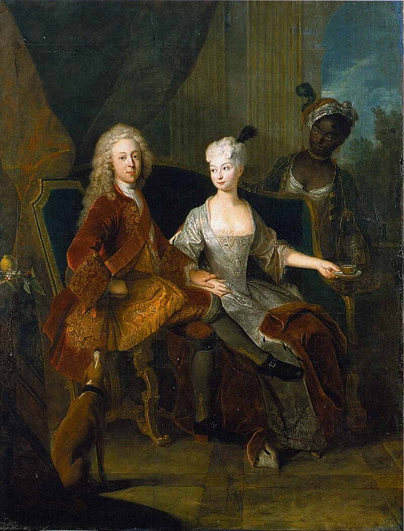 Antoine Pesne 15 Il principe ereditario Federico Ludovico di Württemberg con la moglie Enrichetta Maria di Brandeburgo Schwedt