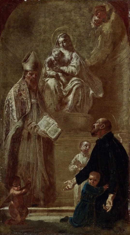 Giovanni Battista Piazzetta 197 Il santi Agostino e Antonio da Padova davanti alla statua della Madonna Salzburg Museum