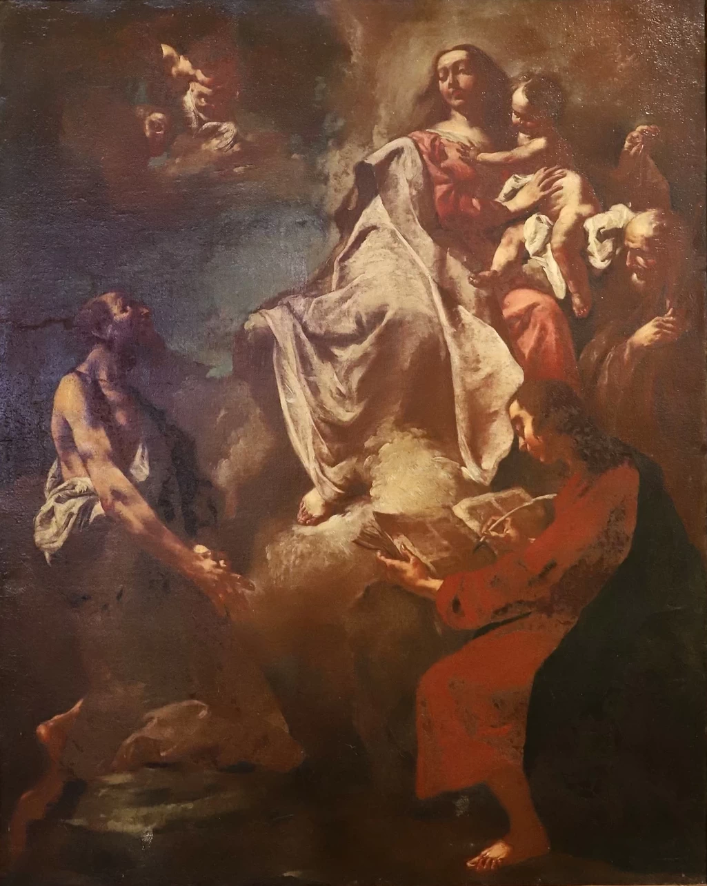 Giovanni Battista Piazzetta 203 Madonna col Bambino in gloria con i santi Andrea, Giovanni evangelista, 1739 43 . Bozzetto Museo dell'Accademia Etrusca, Cortona