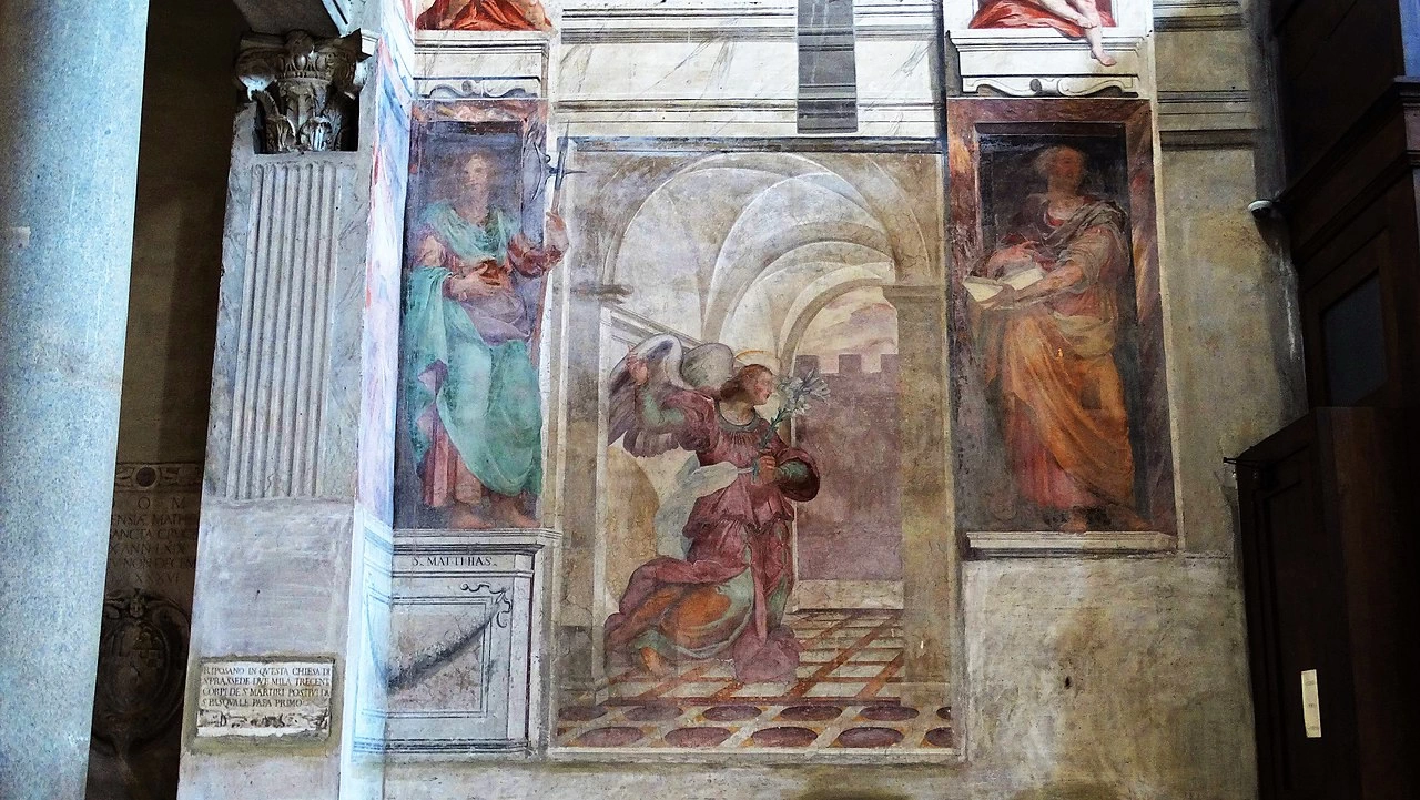 Stefano Pieri 10 L'Annunciazione Angelo annunciante Santa Prassede, Roma 1