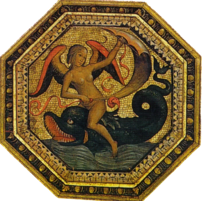 Allegoria della Fortuna, dal Soffitto dei Semidei (1490), palazzo dei Penitenzieri, Roma