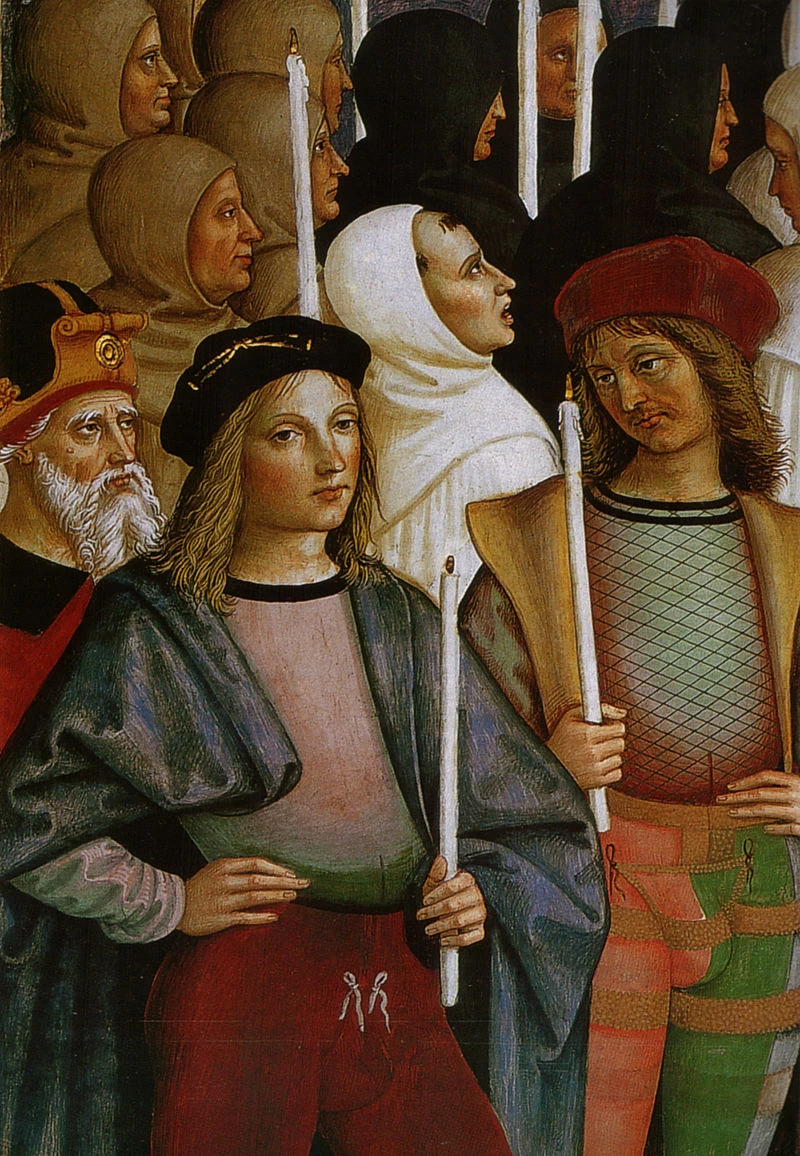 Presunti ritratti di Raffaello e Pinturicchio, Libreria Piccolomini, Siena